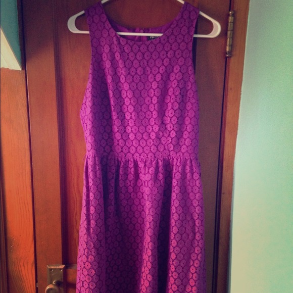 NWOT Plum colored eyelet dress!