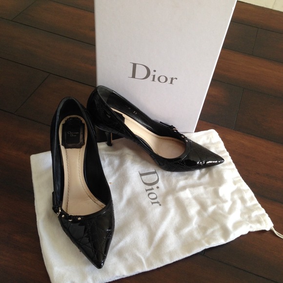 💥 Authentic Dior Cannage Buckle Pumps / Sz 7.5 - Picture 1 of 4