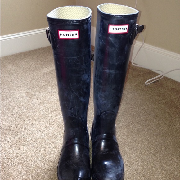ON HOLD Black Hunter boots size 7