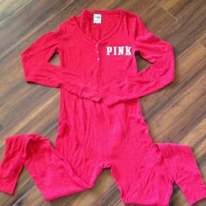 Pink footie pajamas