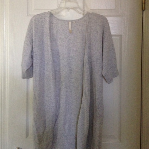 Super soft sweater cardigan in heather grey