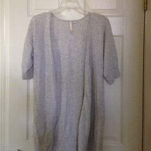 Super soft sweater cardigan in heather grey