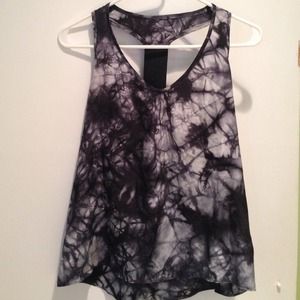 BAILEY 44 silk racer back tie die tank