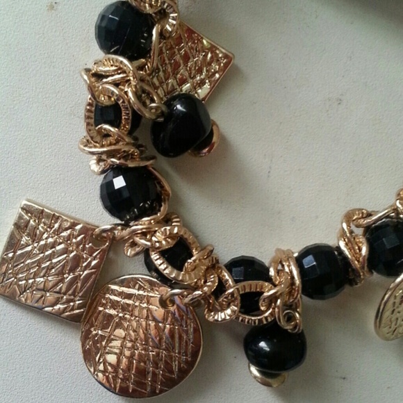 Gold and Black Charm Bracelet - Picture 3 of 3