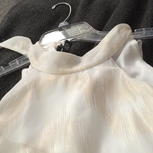 White and gold tank top