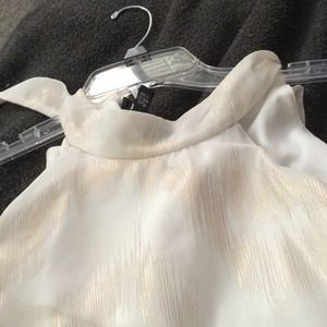 White and gold tank top