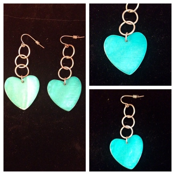 Turquoise heart earring