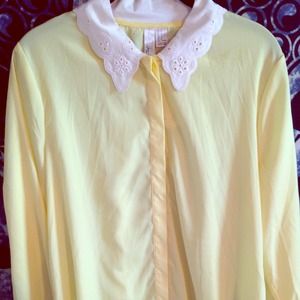 NWT Yellow Collared Blouse
