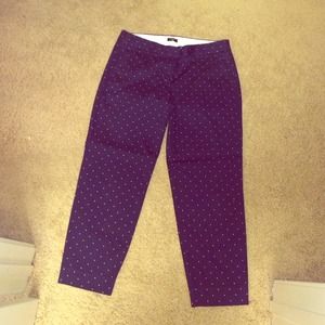 NWT J Crew cropped polka dot pants!