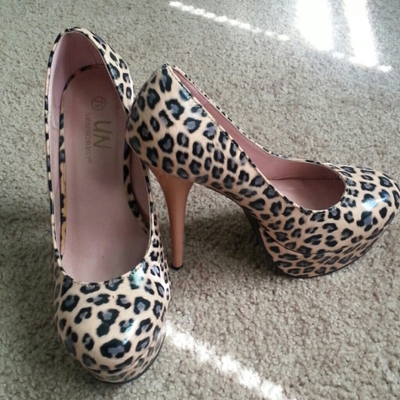 Turp/grey black leopard printed pumps - Picture 2 of 3