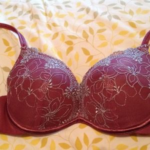 Plum and gray bra amberellie