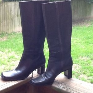 Chocolate Brown Italian Leather Boots NWOT 7.5