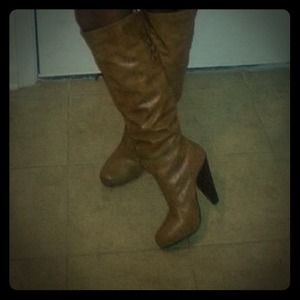 Knee high Fashionable Camel Colored Boots