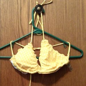 Victoria's Secret yellow polka dot bikini top