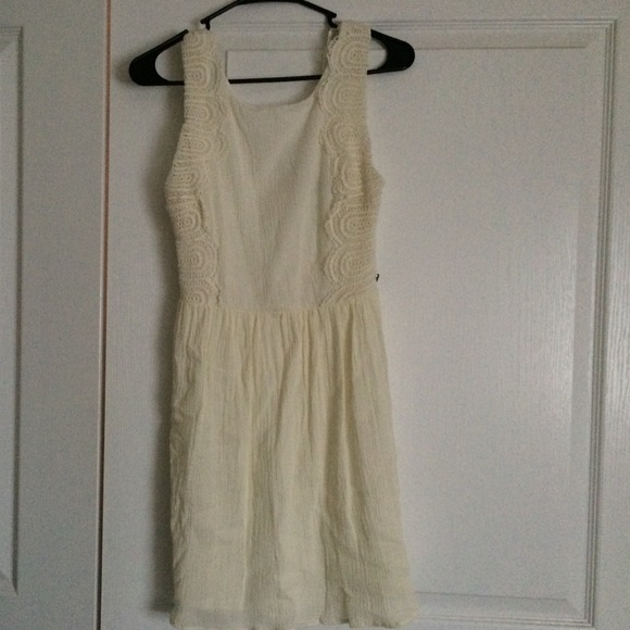Cream colored knee length dress