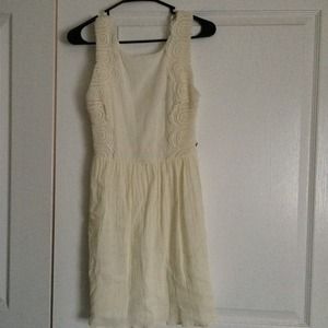 Cream colored knee length dress