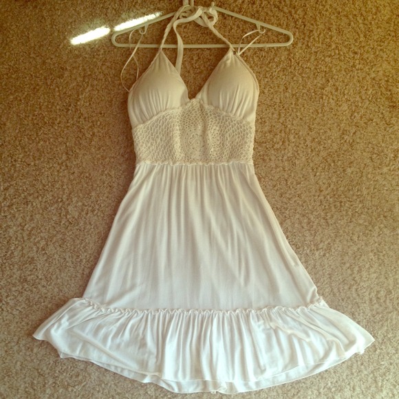 White Guess dress with crochet