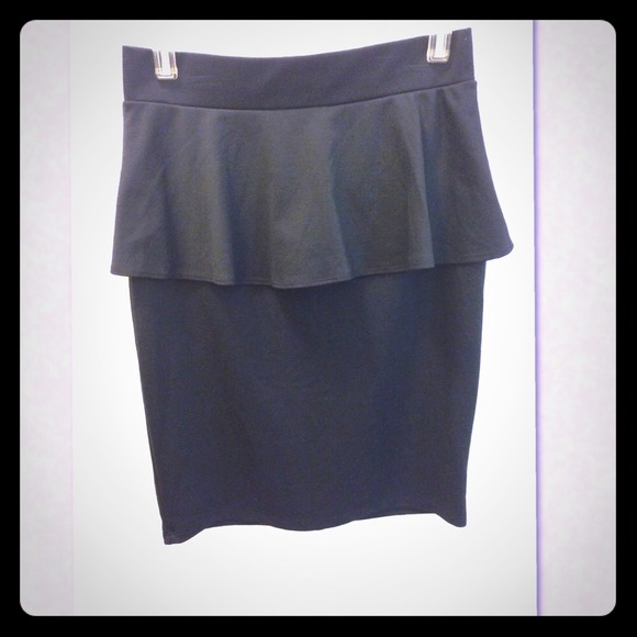 Sold!!!!! Mossimo Black Peplum Skirt