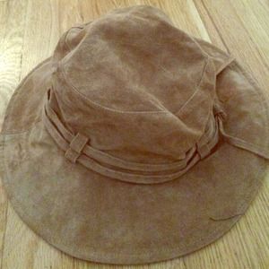 Tan suede hat from Free People