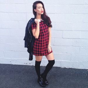 Little Red Plaid Dress