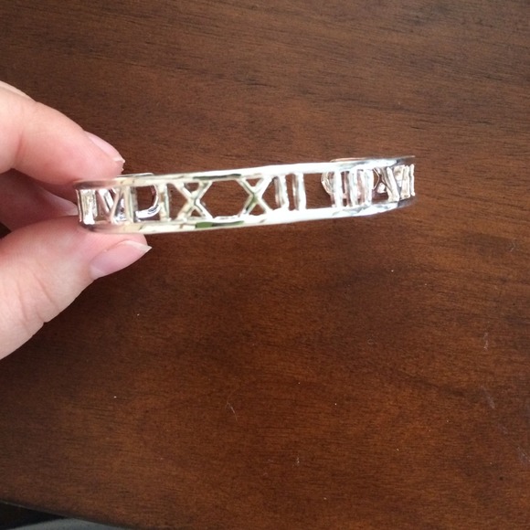 TRADED** Silver Roman numeral cuff/bangle bracelet
