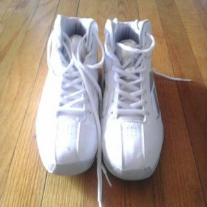 Silver and White Reeboks