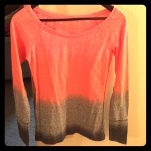 Pink/grey ombré ae long sleeve