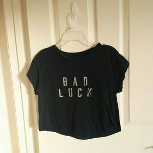 brandy melville "bad luck" crop top.