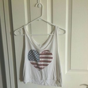 brandy melville " black heart shaped tank"