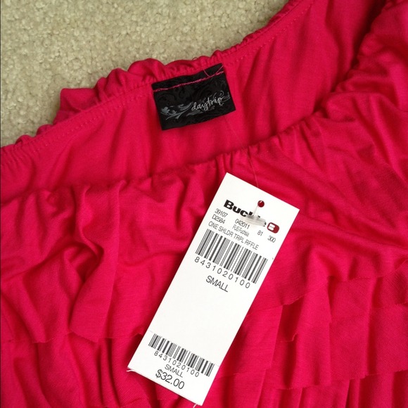 One Shoulder Triple Ruffle Dress - Picture 3 of 3