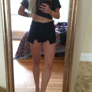 BDG black high waisted shorts