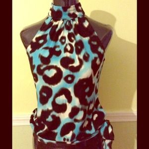 Turtle neck animal print top ( Michael Kors ) NWOT