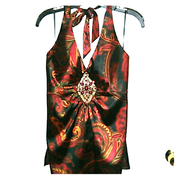 Cache Paisley halter top - L