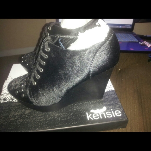 Kensie Shoes - New Kensie Haircalf Wedge Boots Shoes