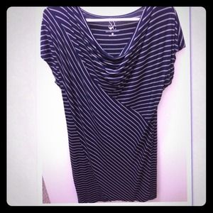 New York & Company Navy/White Dress