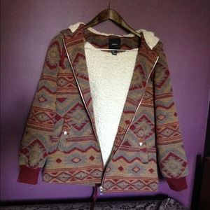 Aztec printed parka winter coat