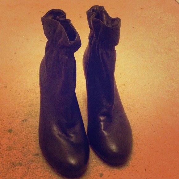 Black Leather Booties