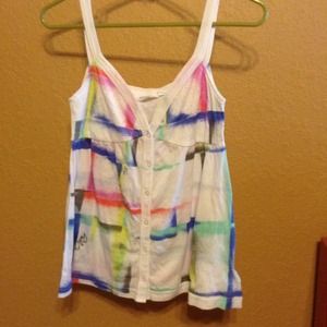 Fox color blocked tank top