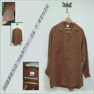 ***SOLD*** 100% Brown Linen Shirt