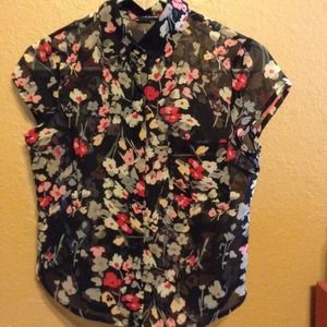 Floral patterned button up blouse, Wet Seal.