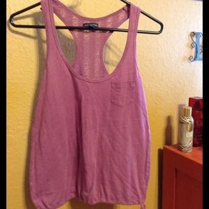 Purple, lace-backed American Eagle tank top