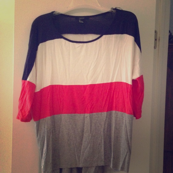 Blue, orange, white and gray top (worn once)