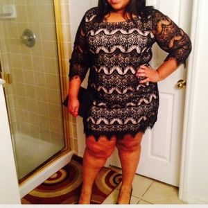 Black lace dress forever 21 Plus!