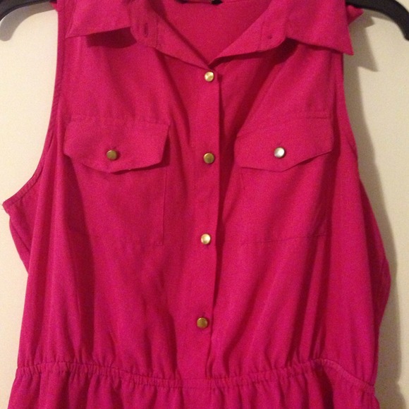 Gorgeous pink hi-lo dress size L - Picture 2 of 3