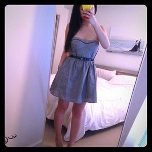 Strapless Gingham Zara Dress Cute! 😍