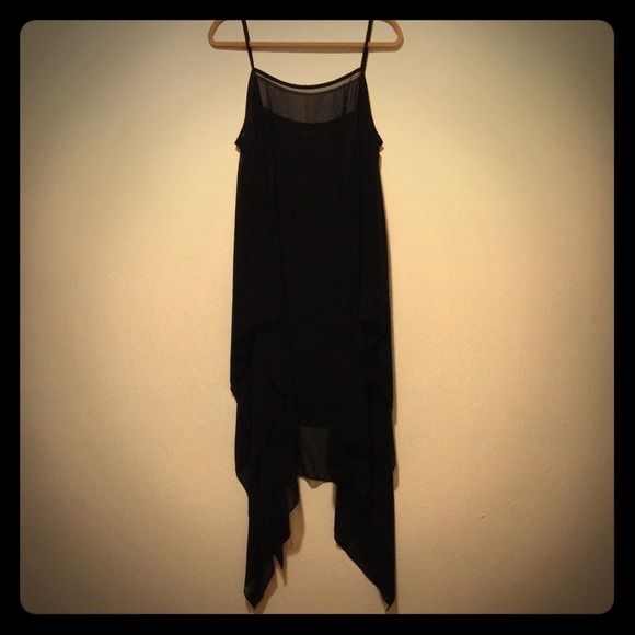 Cheap Monday sheer black asymmetrical dress!