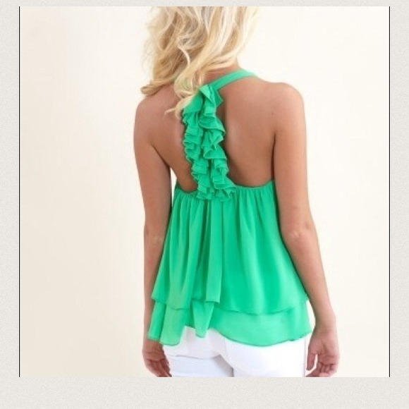Ruffle Back Tank Top