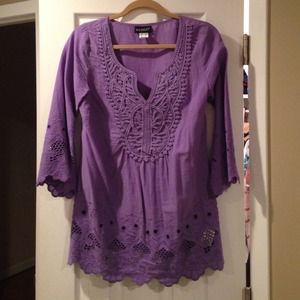 BUNDLE FOR BRIGITTE Size 8 purple flowey shirt
