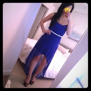 Zara Cobalt Blue Hi Low Dress