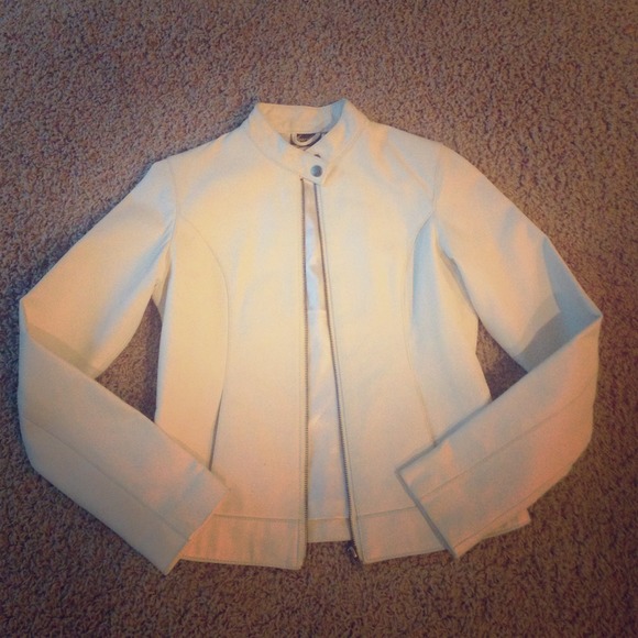 Beautiful white leather jacket